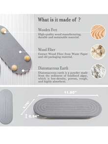 Diatomaceous Earth Sink Organizer Tray - Absorbent Stone Kitchen & Bathroom Countertop Stand, Striped Design, Quick-Dry Toothbrush Holder Pad Kitchen Kitchen Decor Kitchen Organization And Storage Kitchen Accessories,An Ideal Christmas Gift For 2025, Perfect For Kitchen Storage And Organization.