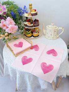 20/50 chiếc khăn ăn in hình trái tim màu hồng, kích thước 33cm*33cm, dùng một lần cho đám cưới, ngày lễ tình nhân, trang trí bàn ăn nhà hàng, khách sạn, tiệc tùng, đồ dùng cho tiệc. - Nhiều màu - Xem 6