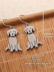 1 paire de boucles d'oreilles vintage bohémiennes de chien Labrador Retriever, convient aux femmes/amateurs de chiens comme bijou quotidien cadeau