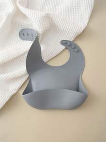 1pc Personalized Silicone Baby Bib, Adjustable Portable Infant Feeding Accessories - Multicolor - View 23