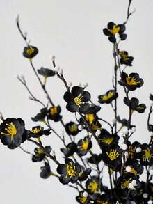 4/8pcs Artificial Flowers White Plum Blossom 21.7'' Fake Winter Sweet Long Stem Plastic Flowers Home Hotel Office Wedding Party Garden Decor