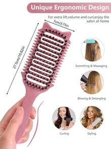 卷发梳 Candybrush 卷发定型梳，适用于女士、男士、干湿发质，可顺滑、定型和定型卷发，适合返校季、旅行度假必备品、女士发饰 - 彩色 - 查看 7