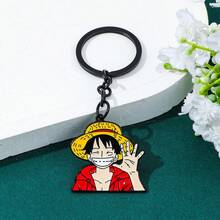 1/5件套经典动漫《海贼王》周边,蒙奇·D·路飞通缉令金属钥匙扣,可个性化定制包包/汽车钥匙扣,适合粉丝收藏或作为礼物,也可作为派对礼品。 - 彩色 - 查看 15