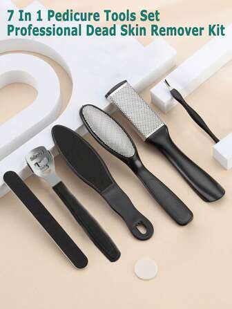 7개 족집게 발 파일 세트, 가방, 정리대, 수납