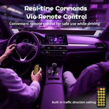 2PCS Devil Eye Light Windshield, 9.2*37.4cm Flexible LED Display Panel For Car Rear Window, Truck Windshield With Bluetooth Remote Control Custom Dynamic LED Lights - 1664-9,2 * 37,4 Cm-1pcs - View 3