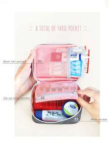 Portable Medicine Bag, Cute Mini First Aid Kit, Medical Emergency Bag, Medication & Pill Storage Pouch, Suitable For Home, Outdoor, Camping, Hiking, Survival Travel, Unisex, Travel Essential, Cruise Essential, Dorm Essential - Multicolor - View 8