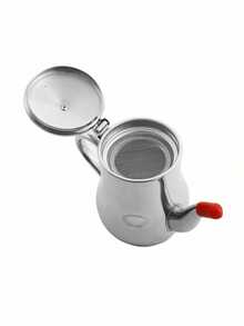 1pc Stainless Steel Oil Bottle, Leak-Proof Cooking Oil Dispenser, Kitchen Supplies Ounce Bottle - Multicolor - View 6