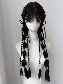 Bubble Ponytail Catwalk Photography Ponytail 1pc New Chinese Ponytail Female Synthetic Black And Brown Hair Accessories - Multicolor - View 4