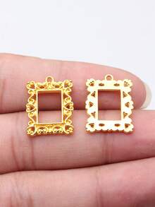 10pcs/Bag 20x15mm Retro Rectangle Photo Frame Charms Pendant For DIY Jewelry Making Accessories Jewelry Findings DIY Necklace Making DIY Keychain Making Handmade Craft - Photo Frame - View 6