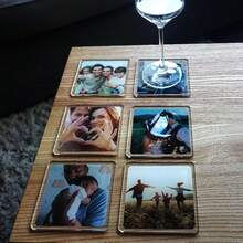 5个/亚克力透明小卡片保护盒|偶像相册收纳盒|Ins风展示相框|贝壳卡砖 - 彩色 - 查看 3