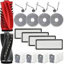 适用于 Roborock Qrevo Curv / Qrevo Curv S5X / Qrevo Edge / Qrevo S5V 机器人吸尘器的配件替换部件 Hepa 过滤器抹布集尘袋 - 彩色 - 查看 16