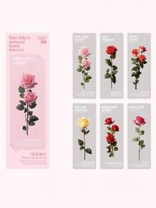 5pcs Nature Plants Bookmarks for Books Transparent Thin PET Page Marker Unique Reading Gift