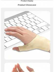 1pc Magnetic Wrist And Thumb Support Gloves - Breathable Silicone, Ergonomic Design For Comfortable Typing, Washable, Reduces Wrist And Thumb Fatigue, Ideal For Office Use, Ergonomic Wrist Support Gloves | Breathable | Secure Fit Closure