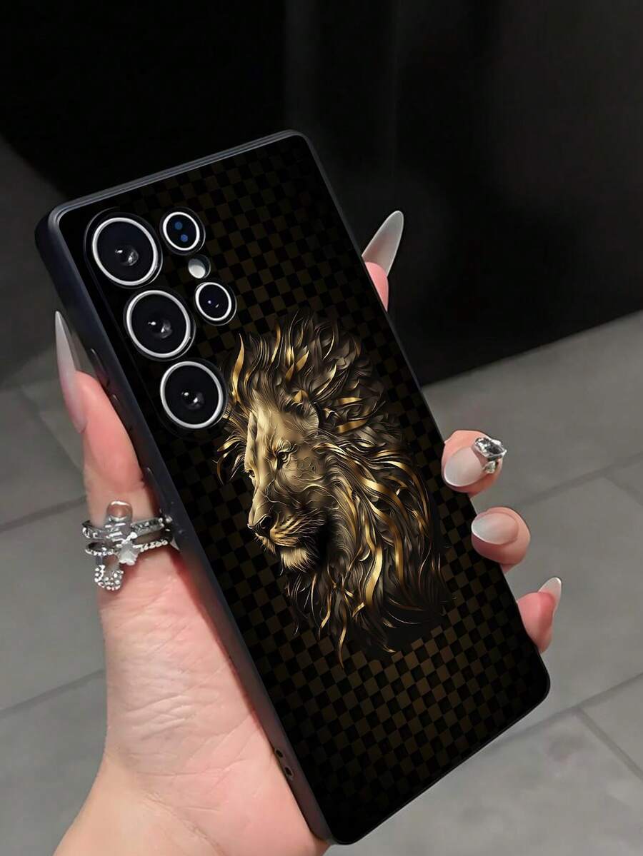 1 件 Fierce Golden Lion 防摔防滑黑色手机壳，适用于 Galaxy A04e/A05s/A13/A14/A15/A34/A35/A50/A52/A53/A54/S21/S22/S23/S24/S25/S25Ultra/24fe 防水防震防刮 - 黑色 - 查看 1