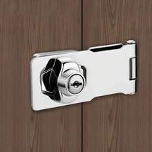 Paquete de 2 cerraduras de seguridad para cajones de puertas delanteras de 2,5 pulgadas para puertas, gabinetes, cajones, cajas de herramientas, etc. - Plateado - Ver 7