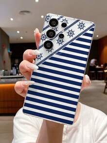 1pc Premium Striped Pattern Transparent Soft TPU Phone Case, Anti-Scratch Anti-Fingerprint Protective Cover With Camera Lens Protection, Compatible With Apple, Nothing, Pixel, INFINIX, Redmi - Multicolor - View 2