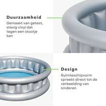 Piscina inflable para niños - Diseño de nave espacial - Vinilo resistente - Piscina para niños con pegatinas de reparación - Piscina de juego acuático - Diversión acuática 152*43cm