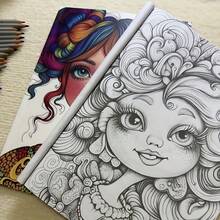 解锁世界的独特魅力！《怪异女孩》涂色书，倾注色彩，描绘出你的个性时尚风格。每本24页，21*28厘米，创意十足，适合万圣节、圣诞节和生日礼物。 - 填色本 - 查看 4