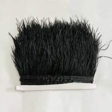 两种尺寸的柔软仿羽毛流苏，8-10厘米/3.15-3.94英寸，适用于DIY工艺品、服装、婚纱、缝纫配件、服饰装饰、丝带饰边羽毛。