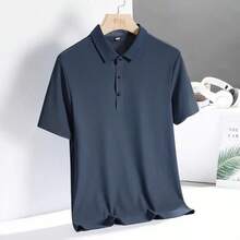 Men's Polo Shirt In Elastic Ice Fabric - Màu nâu  Mocha - Xem 3