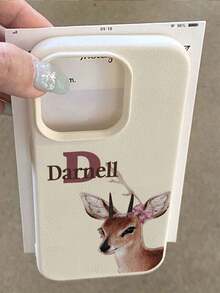 1 Stück individuell gestaltbares Glücks-Buchstaben & Namen Design Handyhülle mit elegantem Hirsch- & Blumenmuster, kompatibel mit iPhone 15 Pro Max/16E/14 Plus/13/12/11, TPU Material, personalisiert, einzigartig, individuell, ideales Urlaubsgeschenk für Freunde, Klassenkameraden, Familie, Handy & Zubehör, Saisonauswahl, modische personalisierte Handyhülle, Freund, Freundin, Familie, Freunde, Großeltern, Paar, für Jahrestage, für Geburtstage - Weiss - Übersicht 7