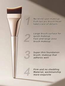 2pcs Professional Foundation Makeup Brushes - Ultra Thin Flat Top Makeup Brushes For BB Cream, Concealer And Foundation, Suitable For Daily Home Use Or Women Travel, Ultra Thin Foundation Makeup Brush And Black Makeup Sponge Set, Lightweight Face Contour Brush, Flat Face Mask Brush, Professional Makeup Tools, Dual-Use Makeup Sponge Blender And Foundation Brush, Christmas Gift For Friends, Family, Girlfriend, Classmates,Foundation Brush,Concealer Brush,Blush Brush,Contour Brush,Blush Brush,Bronzer Brush,Powder Brush,Foundation Brush,Blush Brush