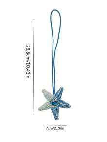 Accesorio de bolso de verano hecho a mano con bordado de cuentas con motivos de vida marina, concha, tortuga marina, estrella de mar con strass de lujo, accesorios para el coche para mujeres, cuentas, cuentas incrustadas, cuentas hechas a mano para uñas - Multicolor - Ver 5