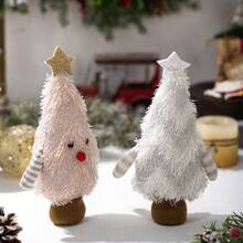 1pc Christmas Decoration Creative Christmas Tree Shaped Figurine Ornament 3D Mini Desktop Christmas Tree - Multicolor - View 4