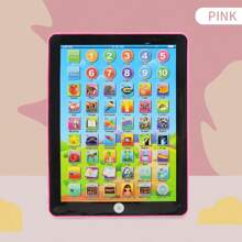 1 Stück Kinder Mini Tablet Lernmaschine - Englische Frühbildung Touchscreen Leser, Geschenk für Kinder Geburtstag! Vermittelt Buchstaben, Zahlen, Wörter, Musik, Mathe, interaktives Spielzeug für frühe Entwicklung, zufällige Farbe des Batteriefachdeckels