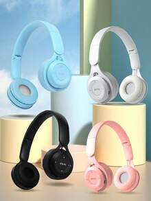 JCMO 1个可折叠无线耳机，带可伸缩线缆、通用手机遥控器和高清麦克风 - 兼容电脑/平板电脑/手机，旅行耳机，无线耳机，手机，旧耳机，带麦克风的无线耳机，耳塞，无线耳塞，廉价耳机，包耳式耳机，带麦克风的耳机，耳机，无线耳机 - 彩色 - 查看 1