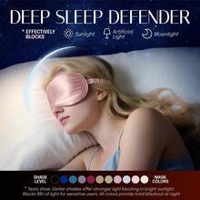 1pc Silk Sleep Eye Mask, Comfortable Silk Eye Mask, Satin Material, Elastic Strap, Suitable For Yoga, Travel, Nap, Unisex - Multicolor - View 5