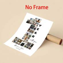 1 Tranh trang trí nhà cửa theo yêu cầu, Poster cá nhân hóa, Tranh treo tường phòng ngủ, Tranh canvas, Có thể chỉnh sửa 36 ảnh, Tranh ghép ảnh kỷ niệm 1 năm ngày cưới, Quà tặng kỷ niệm, Dành cho bạn trai, Thích hợp cho phòng tắm, nhà bếp, phòng khách, phòng ngủ, Có thể chọn khung. - Nhiều màu - Xem 5