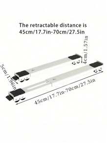 2pcs Adjustable 45-70 Cm Stainless Steel Anti-Vibration Washing Machine Stand, Non-Slip Rust-Proof Feet, Load Bearing 300kg, Suitable For Refrigerators And Washers, Easy Assembly, Large Household Appliance Base With Casters