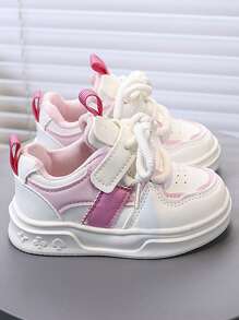 2025 Herbst Neue Kinder Sportschuhe mit Lederoberseite, koreanische Version weiche Sohle Mädchen Segeltuch Schuhe, rutschfest & bequeme Kinder Freizeitschuhe