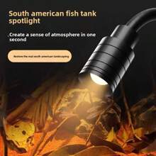 1个可调节LED水族箱灯，3种光束角度（15°/45°/90°），USB夹式防水聚光灯，适用于水生植物造景 - 彩色 - 查看 7