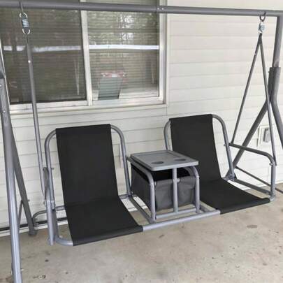 2 Person Porch Swing Seat Chair Cover Replacement For Patio Swing Chair With Two Separate Replacement Seats Canvas Cover 2 Piece