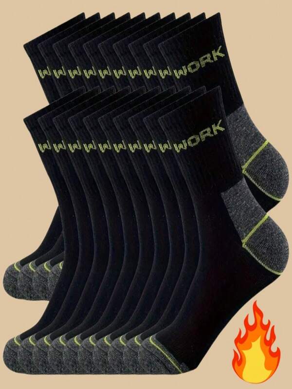 5 Pairs Men's Moisture-Wicking Odor-Resistant Crew Socks, Low-Cut Ankle Socks For Work, All Season