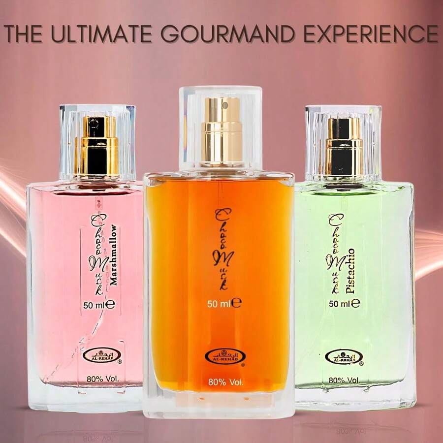 Choco Musk Set - Original, Marshmallow & Pistachio EDP Sprays 50ml (1.65 Oz), Fragrance, Perfume, Unisex, Long Lasting, Parfum, Scent, Notes, Signature, Luxury, Gift, Collection, Classic, Eau De Parfum - 溫暖甜蜜的美食家 - 查看 1