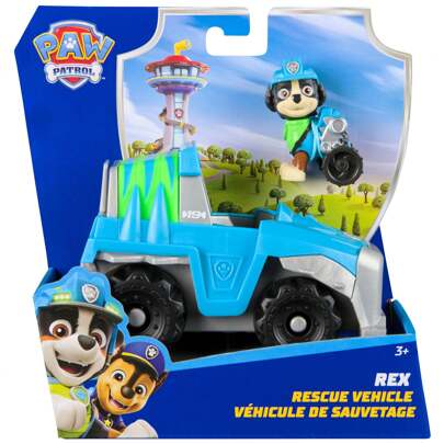 Paw Patrol Rex's Dinosaur Rescue Vehicle With Collectible Action Figure, Kids Toys For Ages 3 And Up