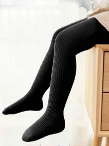 1 Pair Children's Tights, Girls Tights Kids Tights With Moderate Thickness, Suitable For Spring And Autumn, Simple Solid Color And Easy To Match. Baby Toddler Leggings Socks