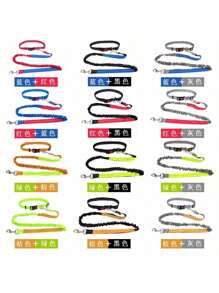 Adjustable 3-In-1 Dog Running Leash - 5m Retractable Hands-Free Leash For Jogging And Training | Reflective Leash With Swivel And Shock Absorber | Outdoor Leash For Medium To Large Dogs (Up To 110 Lbs)
