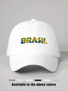 1 件印花巴西五角星 1938 可调节棒球帽，女士户外防晒休闲帽适合春秋旅行海滩度假，男士太阳帽 Y2K 风格青年 - 棒球帽 - 查看 11