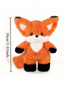 Good Night, Little Fox, Cute Fox Plush Doll And Sleep Doll - Cartoon Style Doll, Fluffy Polyester Fiber, Perfect For Birthday, Christmas, Thanksgiving Gifts, Room & Sofa Decor, Plush Doll, Plush, Birthday Gift, Stitch, Adorable Doll, Doll, Plush. - Multicolor - View 4