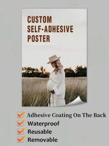 Self-Adhesive Custom Poster Prints - Upload Your Image/Photo - Personalized Picture To Poster Printing, Waterproof Durable Vinyl Wall Art Prints - Suitable For Home Decoration, Music Album Covers, And Family Photos - The Perfect Gift For Her Or Him, Wall Stickers For Home Decoration,Graphic Print