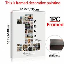1 Tranh trang trí nhà cửa theo yêu cầu, Poster cá nhân hóa, Tranh treo tường phòng ngủ, Tranh canvas, Có thể chỉnh sửa 36 ảnh, Tranh ghép ảnh kỷ niệm 1 năm ngày cưới, Quà tặng kỷ niệm, Dành cho bạn trai, Thích hợp cho phòng tắm, nhà bếp, phòng khách, phòng ngủ, Có thể chọn khung. - Nhiều màu - Xem 12