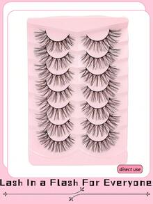 7 paia di ciglia finte di lusso - soffici, spesse e arricciate, ciglia finte sottili per uno sguardo drammatico da gatto, adatte per uso quotidiano, allungate e facili da applicare