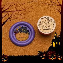 Série mignonne de sorcière et de squelette pour Halloween 15 mm Mini Cachet de cire - Parfait pour les lettres d'amour, les invitations, les cartes de fête, les journaux, le scrapbooking, les bricolages