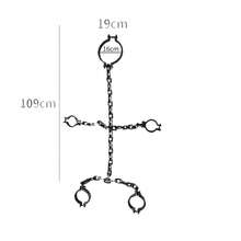 Halloween Prop Handcuffs, Leg Shackles, Prisoner Role Play Toy, Plastic Lock Chain Leg Cuffs