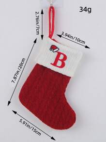 2 PCS Knit Monogram Stockings, Stockings Small Xmas English Letters Hanging Stockings Socks Double Sided Fireplace Hanging Stockings For Party Decoration New Year Party Gift Favors Supplies,Personalized Initial Stocking, Family Holiday Xmas Party Decor Birthday,Christmas, Decor 2025 Home Decor Christmas Decorations Room Decor Winter
