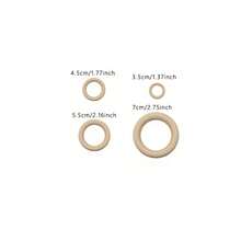 5/10/20/30 pezzi Anelli in legno grezzi, cerchi di legno di colore solido naturale, adatti per gioielli con nappe, artigianato e decorazione